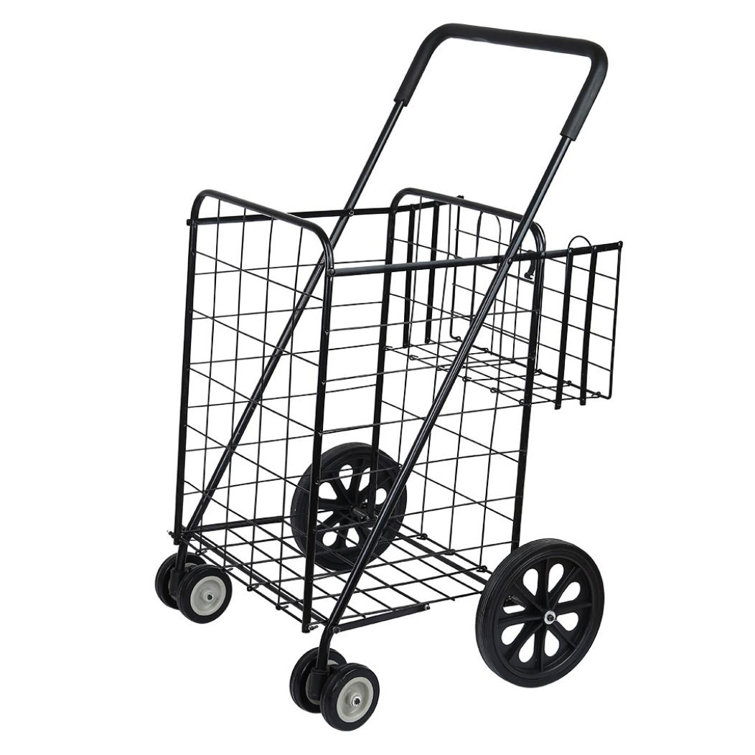 GREATCO INC LargeCapacity Folding Shopping Cart Basket Rolling Trolley
